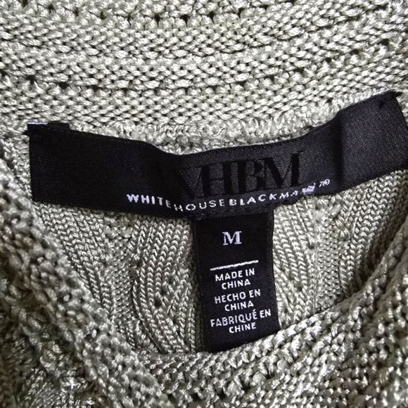 White House Black Market Diamond Stitch Sweater Tank Sage Green Medium - Picture 9 of 13